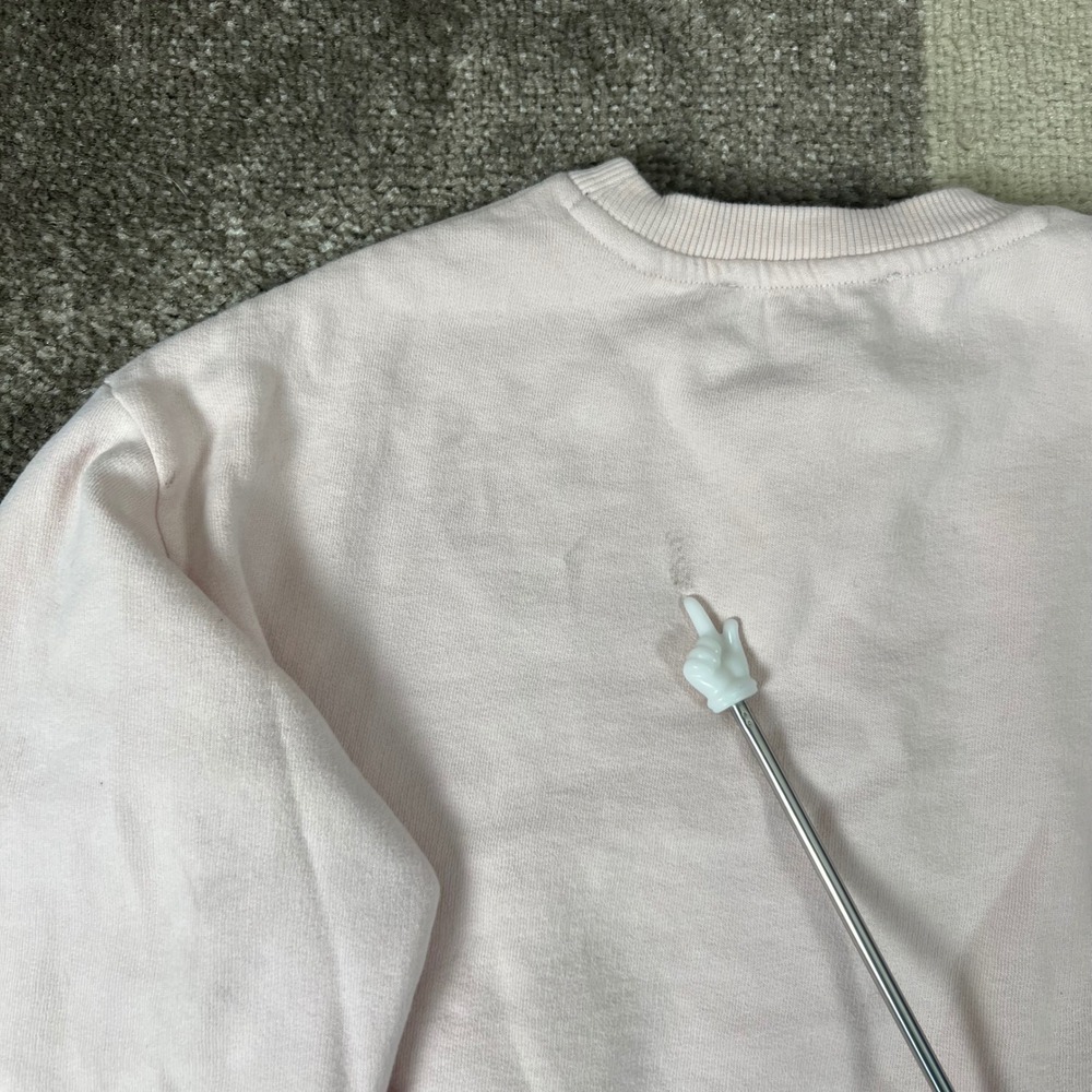 AllSaints London Girls Smallsaints Pink Ruched Sleeve Sweatshirt 7-8Y - Picture 7 of 10